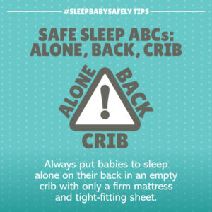 sleep baby safely ABCs tip graphic